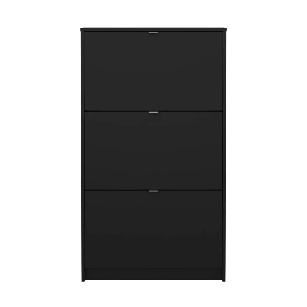 Scarpiera 3 ante nera 70x123h cm in legno - Aran