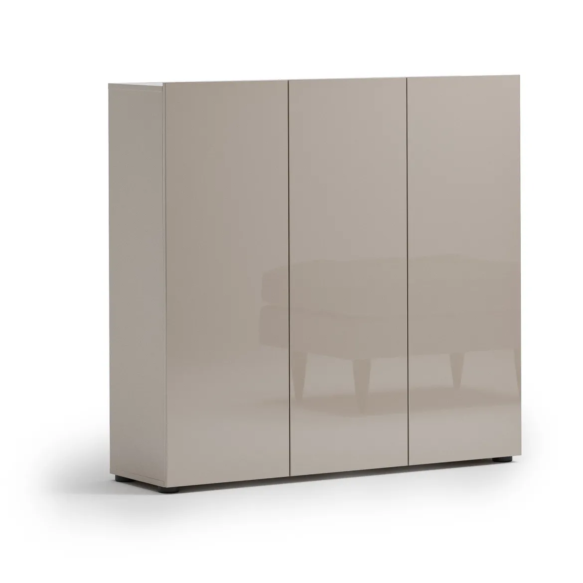 Scarpiera Grigio Tortora 10 Ripiani 24 Paia 120x34x115h cm, 12 Vani - Sotto