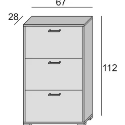 Scarpiera minimal larice 67x112h cm in legno - Axinite