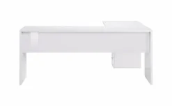 Scrivania angolare bianca lucida 180x60cm da ufficio - Ascuby