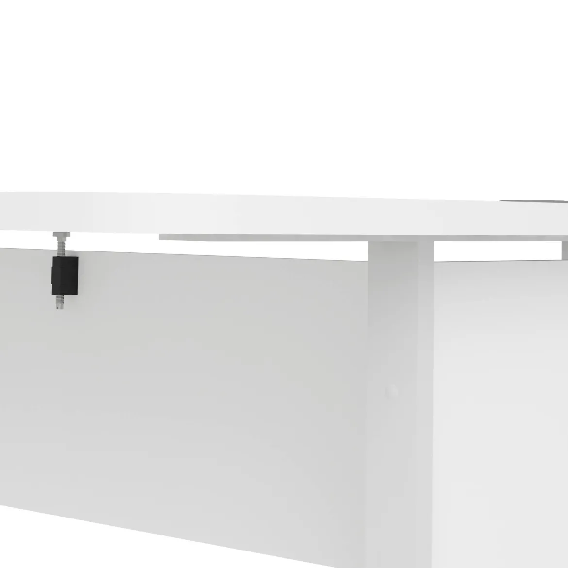 Scrivania angolare bianca 180x90cm con 3 cassetti - Leonilda