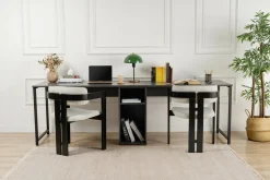 Scrivania lineare antracite 240x60cm - Violet