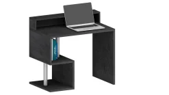 Scrivania lineare ardesia 100x50cm con supporto computer - Giusy