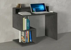 Scrivania lineare ardesia 100x50cm con supporto computer - Giusy