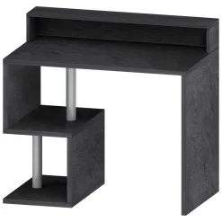 Scrivania lineare ardesia 100x50cm con supporto computer - Giusy