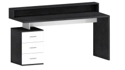 Scrivania lineare ardesia 180x60cm con porta pc - Aurigo