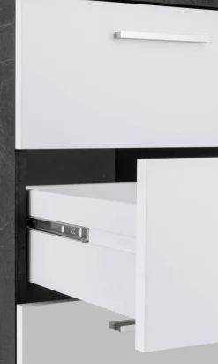 Scrivania lineare ardesia 180x60cm con porta pc - Aurigo