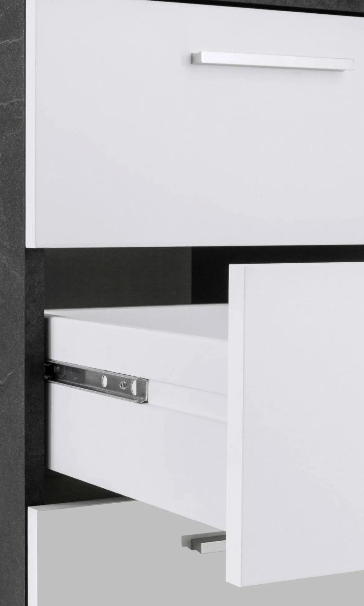 Scrivania lineare ardesia 180x60cm con porta pc - Aurigo