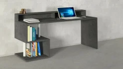 Scrivania lineare ardesia 180x60cm con supporto pc - Poseidone