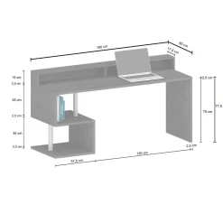 Scrivania lineare bianca 180x90cm - Agretto