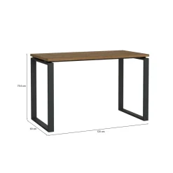 Scrivania lineare rovere e grigia 150x60cm - Arignano