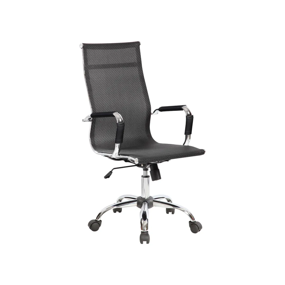 Sedia con ruote Dardit, Nero, 63x54h106/116 cm