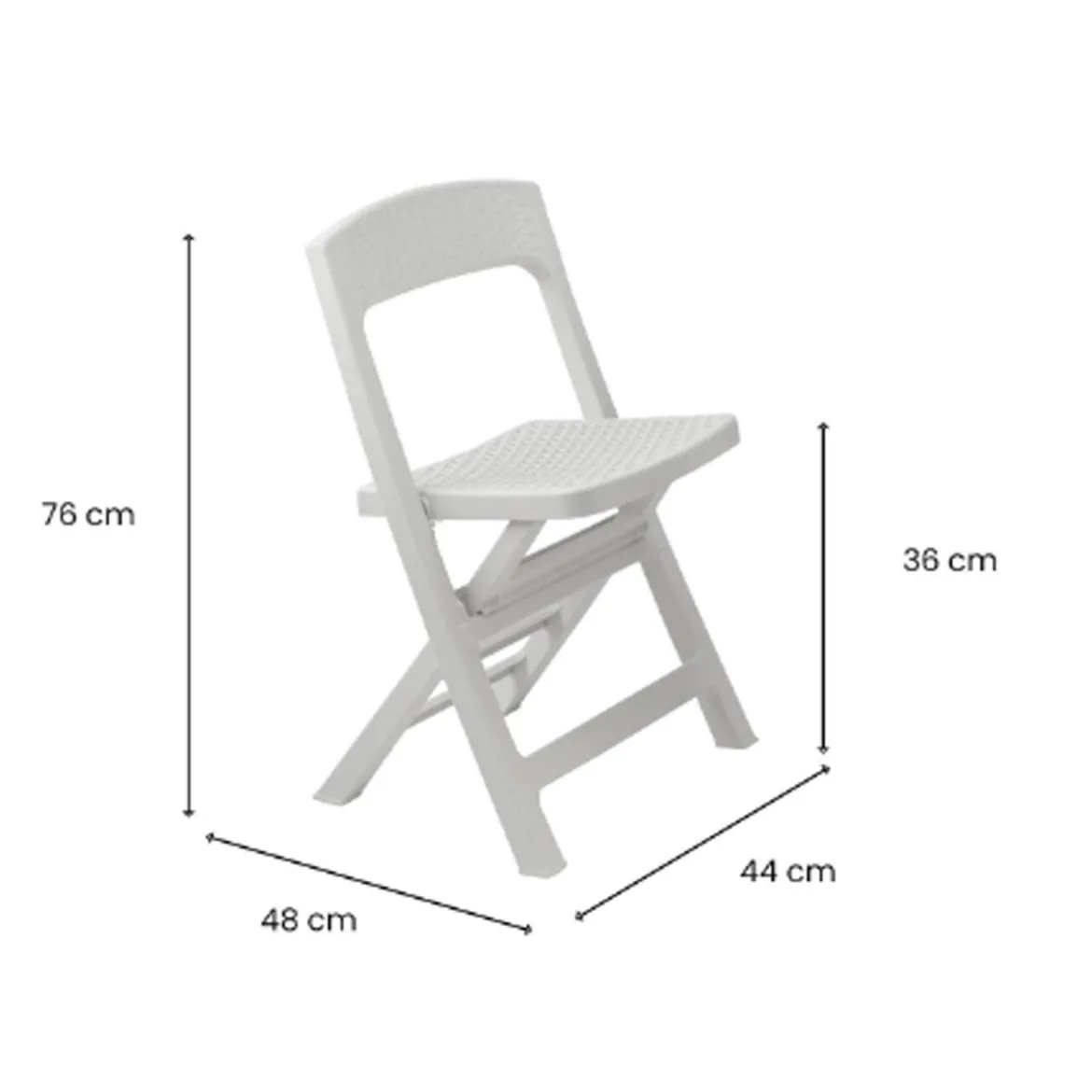Sedia da Esterno Bianco una Sedia Schienale Reclinabile, Multiposizione Made in Italy - Alburni