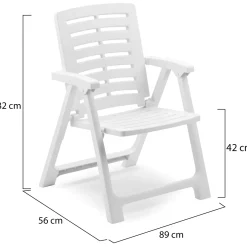 Sedia da Esterno Bianco una Sedia, Impilabile Made in Italy - Buono