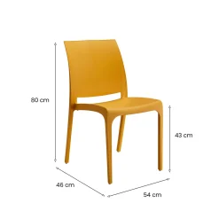 Sedia da Esterno Giallo una Sedia Schienale Reclinabile, Imbottito - Coghinass