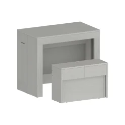 Set consolle allungabile 12 posti e 1 panca allungabile bianco lucido - Badesi