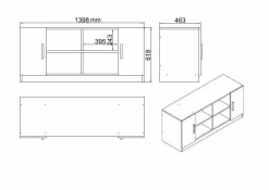 Set da ufficio Nari, Noce e Antracite