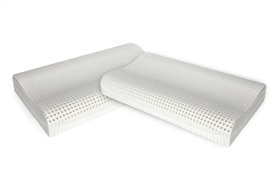 Set di 2 guanciali Origano, Made in Italy, 70x41 h12 cm, Bianco