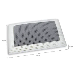 Set di 2 guanciali Prezzemolo, Made in Italy, 70x40 h14 cm, Bianco