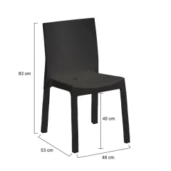 Set di 4 sedie da giardino durevoli bianco - Bima