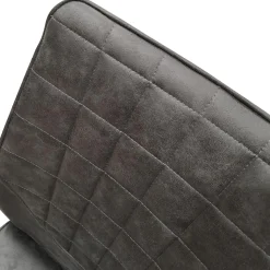 Set di Sedie Grigio Scuro Nero 8 Sedie Effetto Invecchiato, Imbottito - Ispani