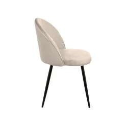 Set di 2 sedie imbottite in velluto grigio chiaro - Achito