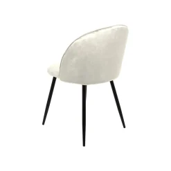 Set di 6 sedie moderne imbottite in velluto panna - Achito