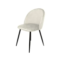 Set di 6 sedie moderne imbottite in velluto panna - Achito