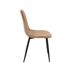 Set di 6 sedie pranzo imbottite in velluto beige - Arter