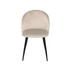 Set di 4 sedie soggiorno imbottite in velluto grigio chiaro - Achito