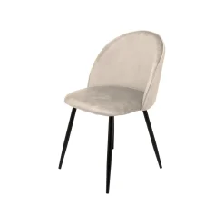 Set di 4 sedie soggiorno imbottite in velluto grigio chiaro - Achito