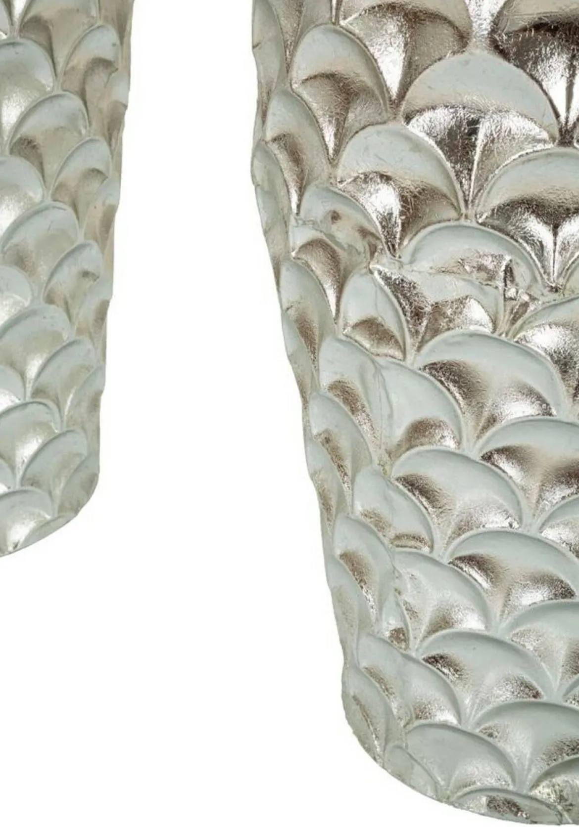 Set di 2 vasi Premezzo, 37x37 h92 cm, Argento