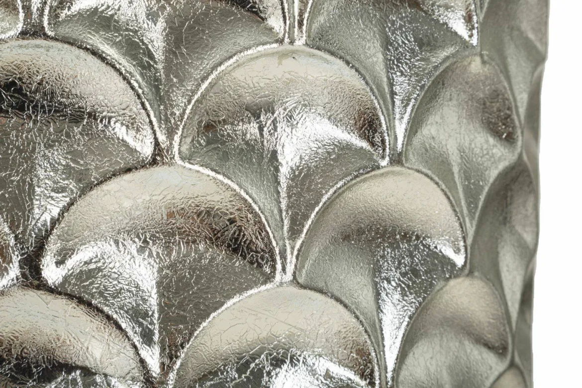 Set di 2 vasi Premezzo, 37x37 h92 cm, Argento