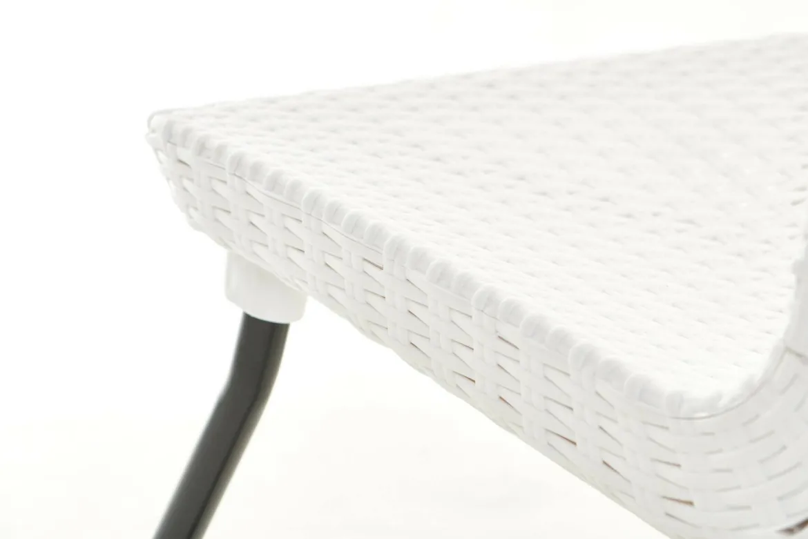 Set salotto esterno 2 poltrone 1 tavolino bianco - Canmore