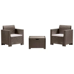 Set salotto esterno 3 posti e 1 tavolo bianco - Barrhead