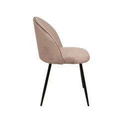 Set 6 Sedie da Cucina Imbottite in Velluto Grigio Tortora Struttura Metallo Ergonomiche 51x54x82h cm per Sala da Pranzo e Ufficio – Achito