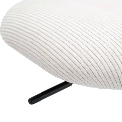 Sgabello Bianco Crema Nero Regolabile con Schienale 43x50x86h cm, Imbottito - Essaou