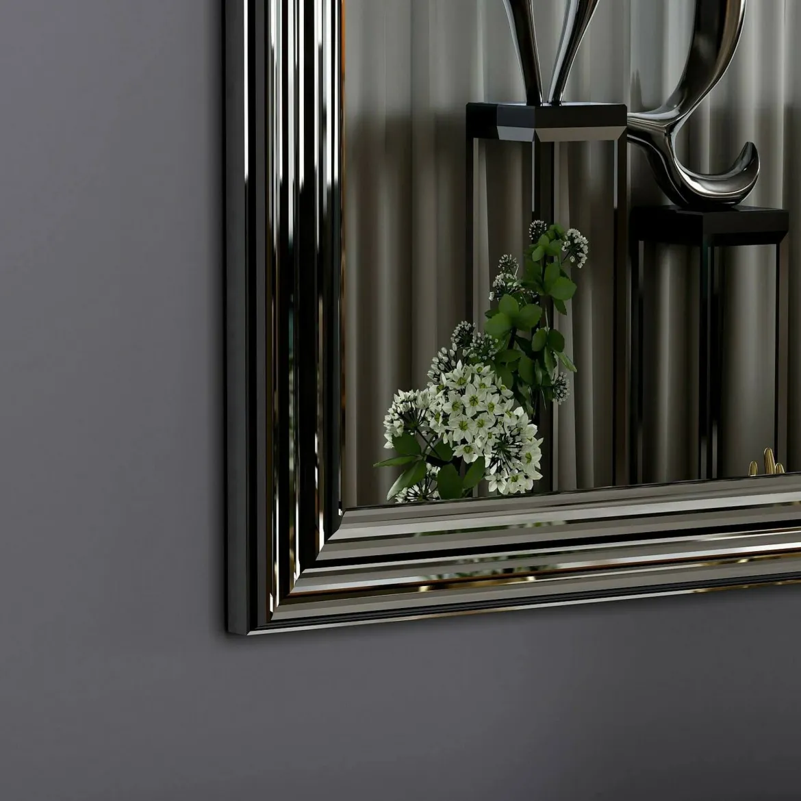 Specchio argento 40x40h cm - Thane