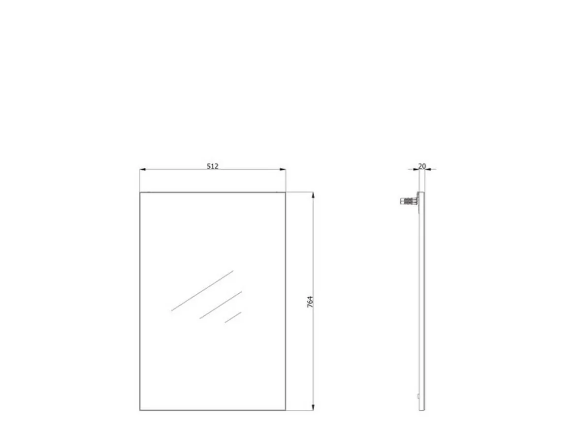 Specchio Beige kit Fissaggio a Muro Incluso Forma Rettangolare 51x83h cm - Cogne