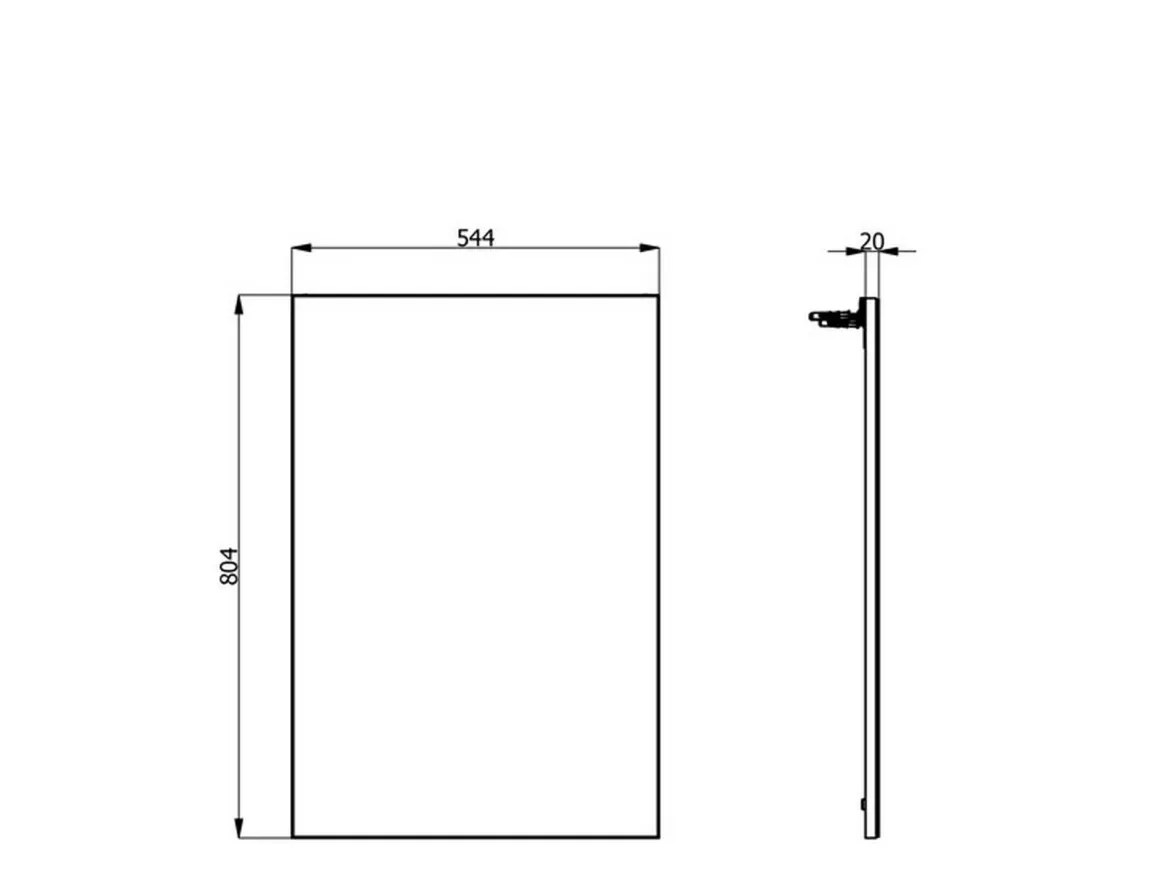 Specchio Beige kit Fissaggio a Muro Incluso Forma Rettangolare 54.5x80.5h cm - Telgate
