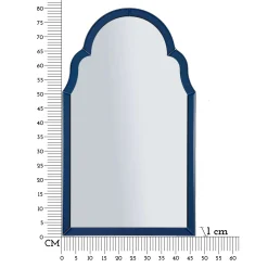 Specchio blu Trasparente Cornice Sagomata Forma Rettangolare 55x150h cm, Tipologia a Parete - Berat