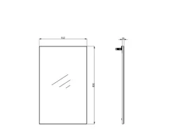 Specchio Marrone kit Fissaggio a Muro Incluso Forma Rettangolare 57x80h - Casasco