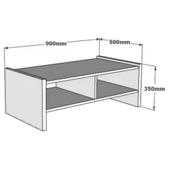 Tavolino da Salotto Beige Marmo Bianco Portariviste Forma Rettangolare 105x65x30h cm, Colore Ripiano Trasparente - Rhysand