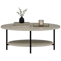 Tavolino da Salotto Beige Marmo un Vano Forma Rettangolare 87x50x32h cm, Sfumatura Colore Ripiano Marmo - Piuro