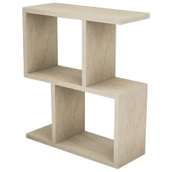 Tavolino da Salotto Bianco Marmo 2 Vani Forma Rettangolare 45x17x51h cm, Sfumatura Colore Ripiano Marmo - Tarzo