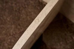 Tavolino da Salotto Bianco Marmo Forma Rotondo Materiale Piano in Vetro 75x75x40h cm, Colore Ripiano Trasparente - Canevino