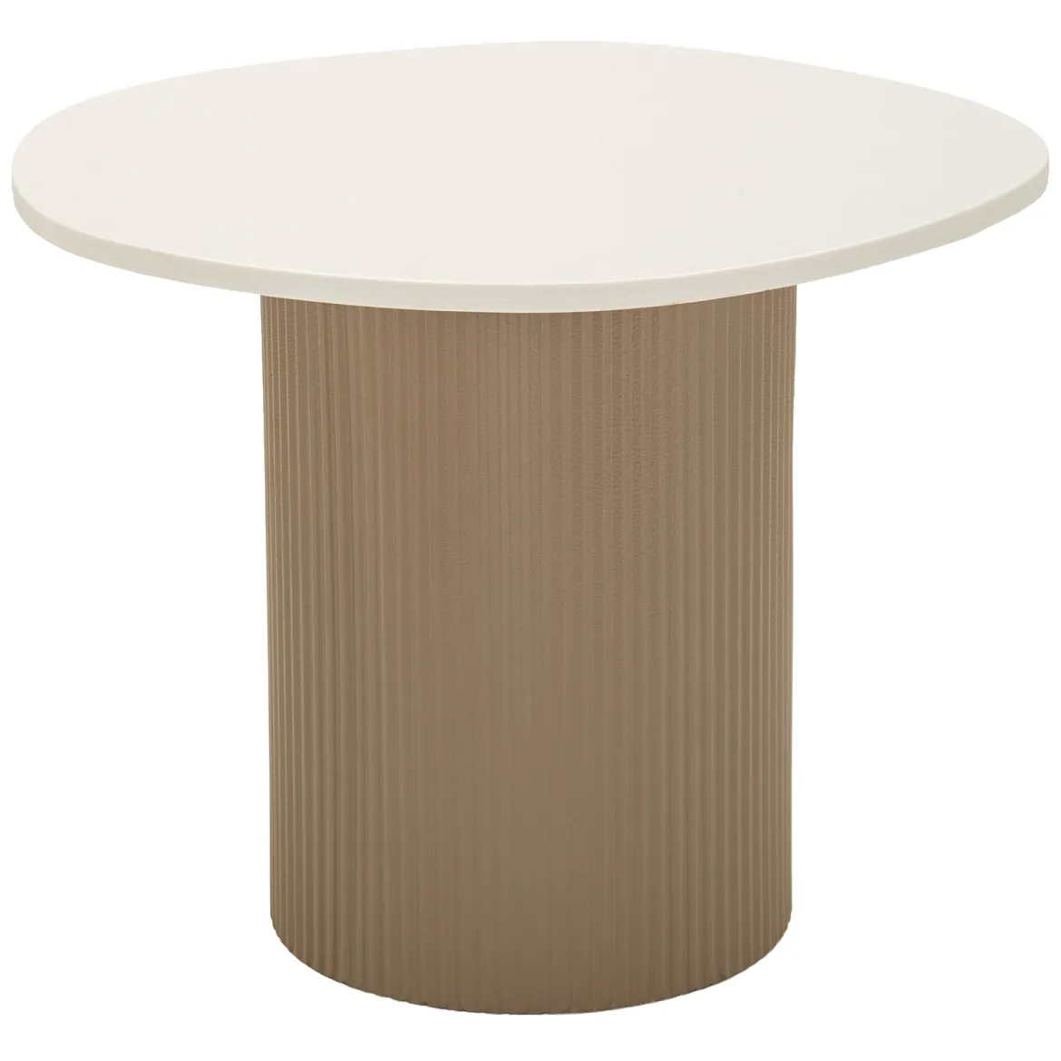 Tavolino da Salotto Bianco Marmo Modulabile Forma Triangolare 90x60x35h cm, Sfumatura Colore Ripiano Marmo - Saraceno