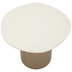 Tavolino da Salotto Bianco Marmo Modulabile Forma Triangolare 90x60x35h cm, Sfumatura Colore Ripiano Marmo - Saraceno