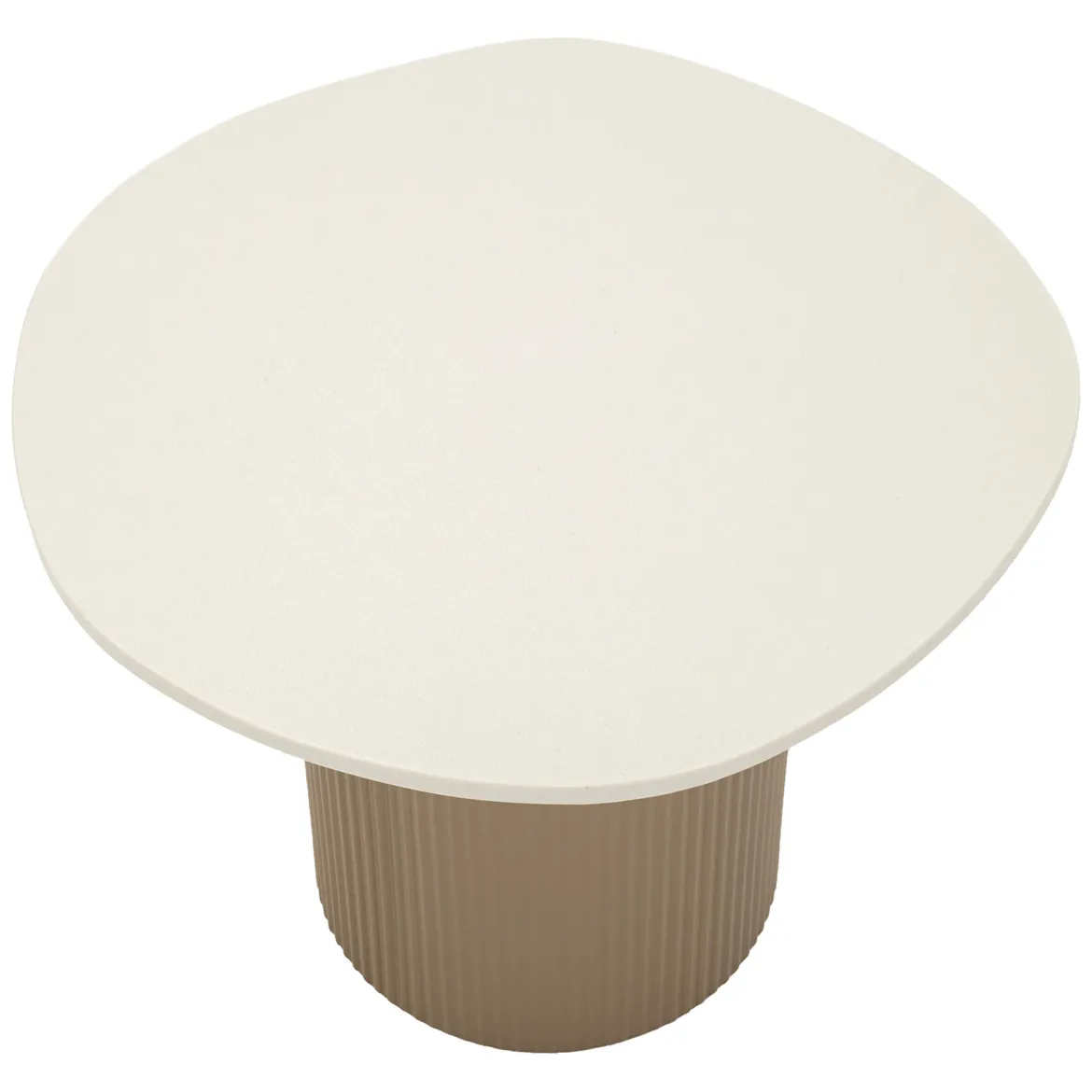 Tavolino da Salotto Bianco Marmo Modulabile Forma Triangolare 90x60x35h cm, Sfumatura Colore Ripiano Marmo - Saraceno