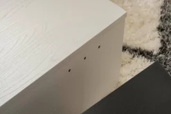 Tavolino da Salotto Bianco Nero Modulabile Forma Rettangolare 75x50x38h cm, Colore Struttura Nero - Urbania